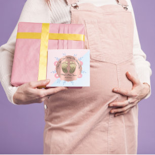 Sticker Rond Baby shower Gold Parties scintillant Pieds Favoris