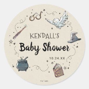 Sticker Rond Baby shower Harry Potter
