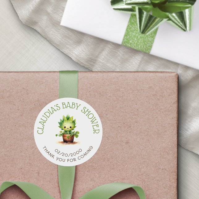 Sticker Rond Baby shower Little Sprout (Créateur téléchargé)