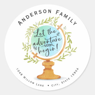 Sticker Rond Baby shower longue distance par adresse postale Sc