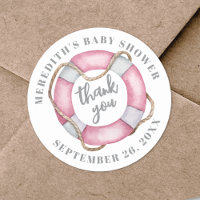 Baby shower marin pour fille rose