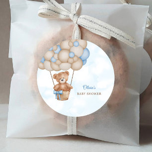 Sticker Rond Baby Shower Nous Pouvons à Peine Attendre