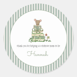 Sticker Rond Baby-shower pour un nouveau chapitre