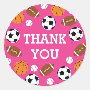 Sticker Rond Baby shower rose fille