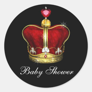Sticker Rond Baby shower Royal Prince