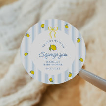 Baby Shower Ruban à Lemon Jaune et Bleu