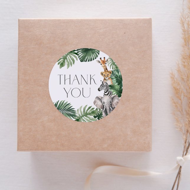 Sticker Rond Baby shower Safari (Créateur téléchargé)