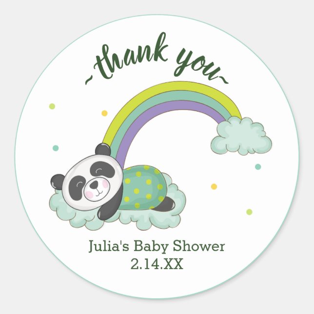 Sticker Rond Baby shower sauvage Jungle Safari (Devant)