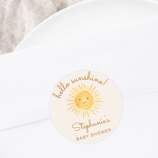 Sticker Rond Baby shower solaire (Créateur téléchargé)