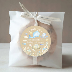 Sticker Rond Baby shower sous-marin Whimsy