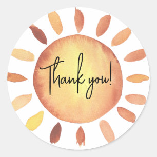 Sticker Rond Baby shower Sunshine