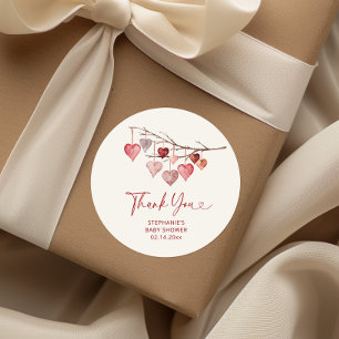 Sticker Rond Baby shower Valentines de Little Sweetheart