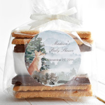 Baby shower Watercolor Woodland Forest Fox