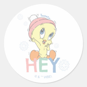 Sticker Rond Baby TWEETY™ Hey Snow