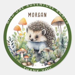 Sticker Rond Baby Woodland Animals Favoriser Merci Décor Cadeau