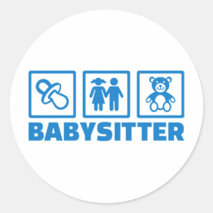 Sticker Rond Babysitter