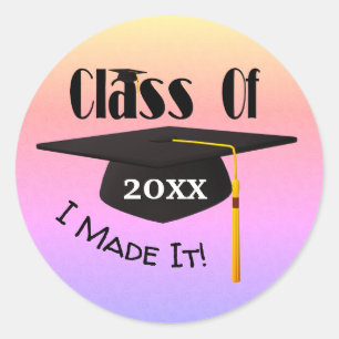 Sticker Rond Bac De Diplôme Tassel Je L'Ai Fait Mignonne