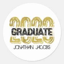 Bac rond Grand Bold FAUX GOLD 2023 Graduate