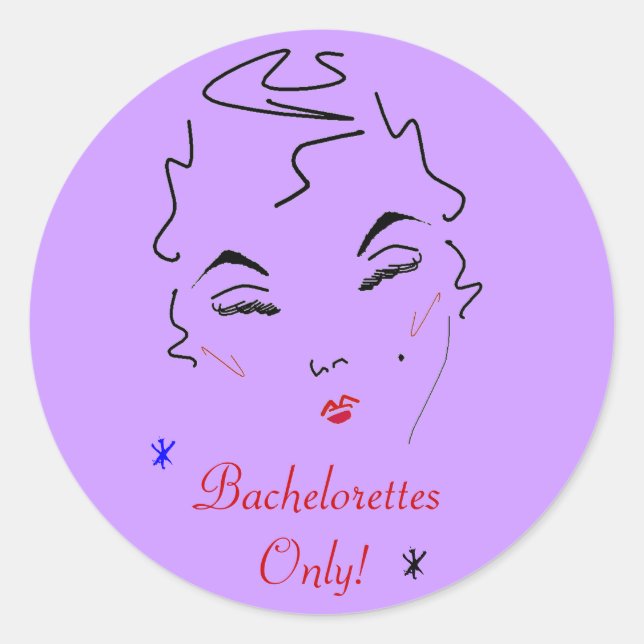 Sticker Rond Bachelorette Bash (Devant)