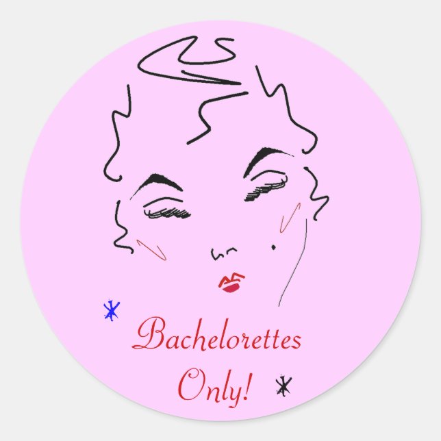 Sticker Rond Bachelorette Bash (Devant)