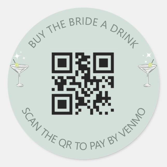 Sticker Rond Bachelorette Bikinis & Martinis (Devant)