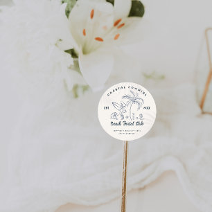 Sticker Rond Bachelorette Coastal Cowgirl