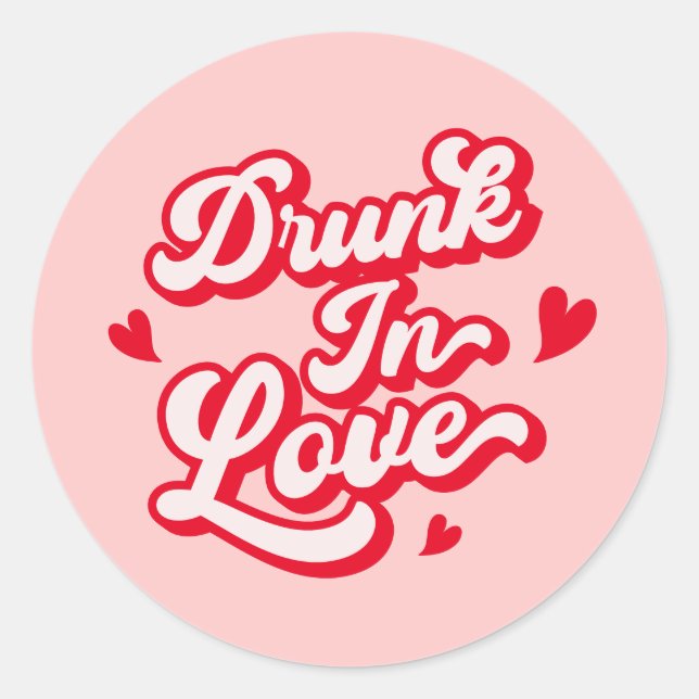 Sticker Rond Bachelorette en amour (Devant)