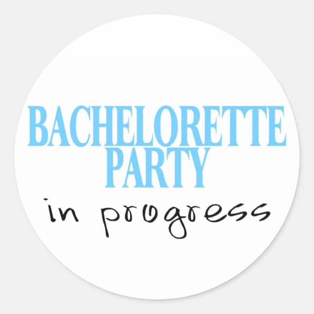 Sticker Rond Bachelorette En Cours (Blu) (Devant)