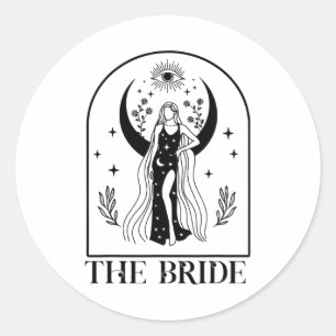 Sticker Rond Bachelorette Mariage gothique Cuisine de Mariage C