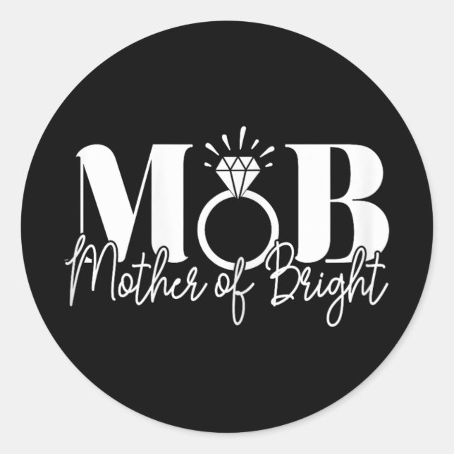 Sticker Rond Bachelorette Mariage Maman Mère De La Mariée (Devant)