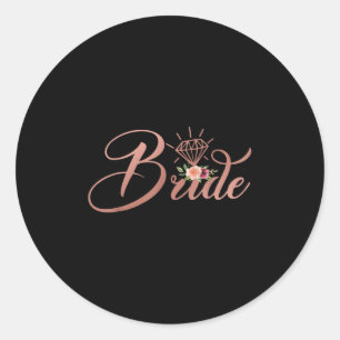 Sticker Rond Bachelorette Mariée Wedding shower cadeau Flor