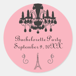Sticker Rond Bachelorette Parisienne À Thème - Stick Cercle