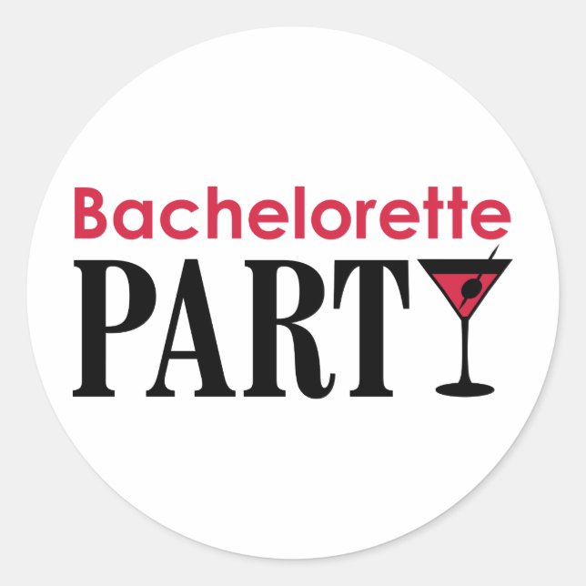 Sticker Rond Bachelorette Party (Devant)