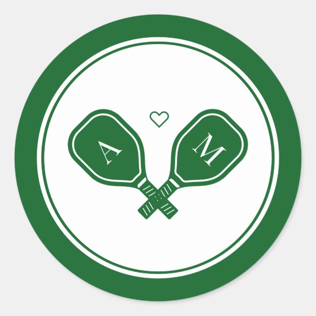 Sticker Rond Bachelorette Pickleball (Devant)