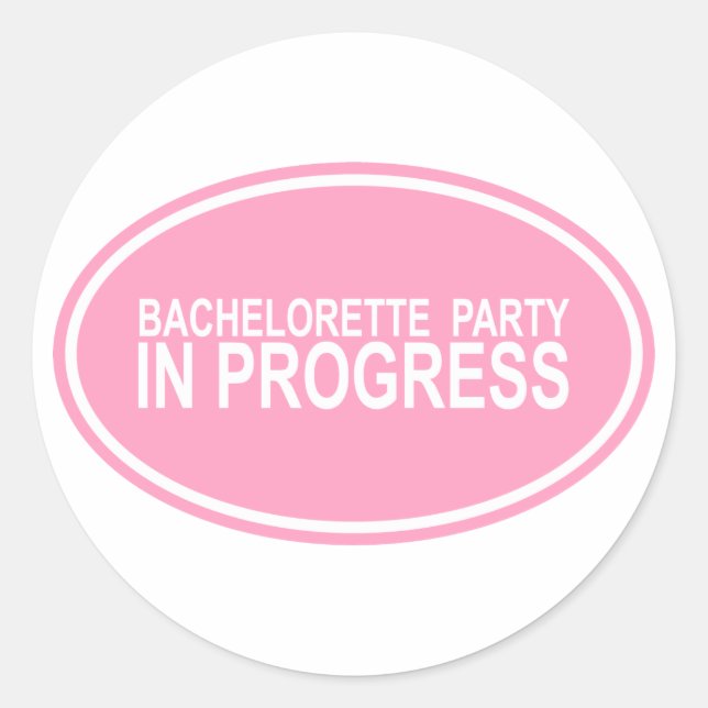 Sticker Rond Bachelorette rose en cours Cadeaux Tee - shirt (Devant)