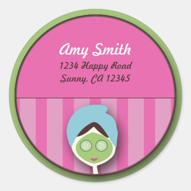 Sticker Rond Bachelorette spa ou sceau d'anniversaire (Devant)