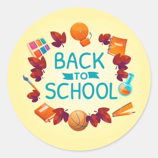 Sticker Rond Back to school (Devant)