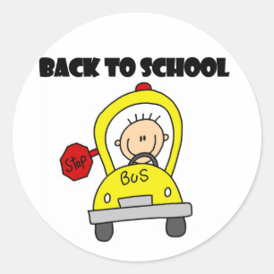 Sticker Rond Back to school