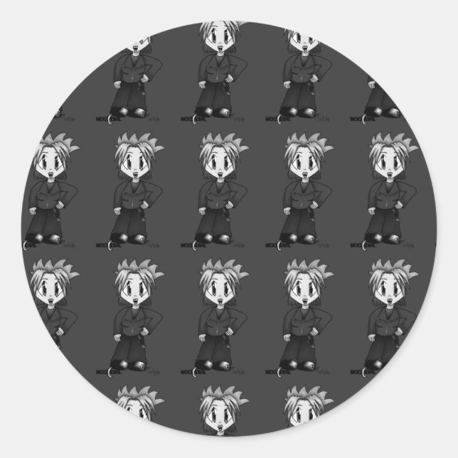 Sticker Rond Backdrop Cafepress : Zazzle M (Devant)