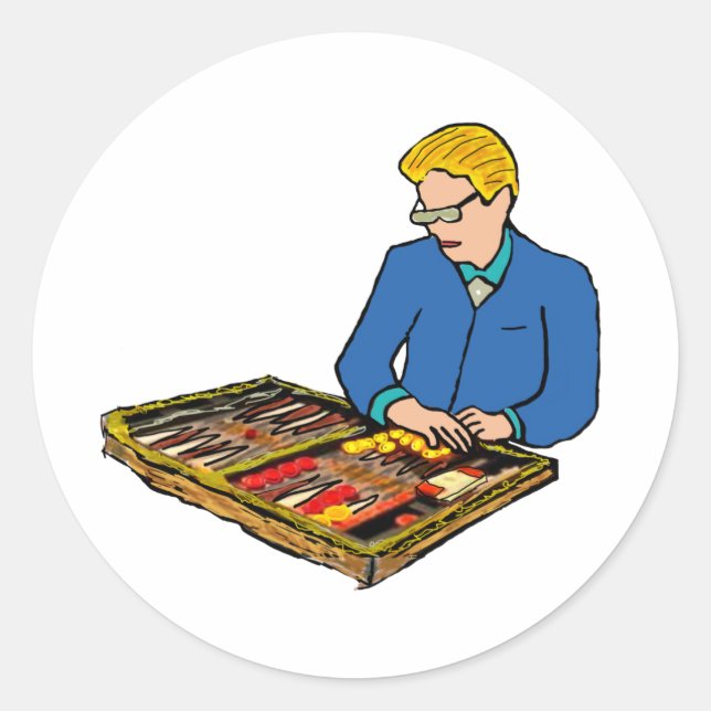 Sticker Rond Backgammon (Devant)