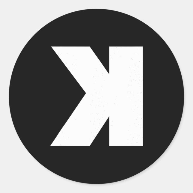 Sticker Rond Backwards K Strikeout Baseball Softball Pitcher T  (Devant)