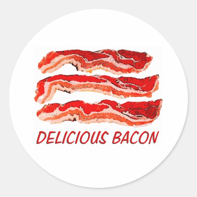 Sticker Rond Bacon délicieux (Devant)