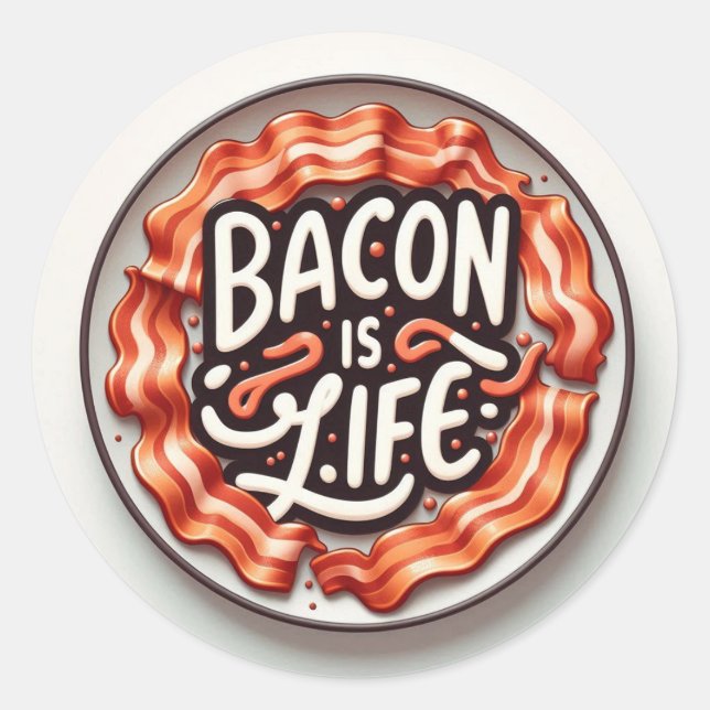 Sticker Rond Bacon I (Devant)