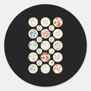 Sticker Rond bactéries drôle microbiologie bactéries science mi