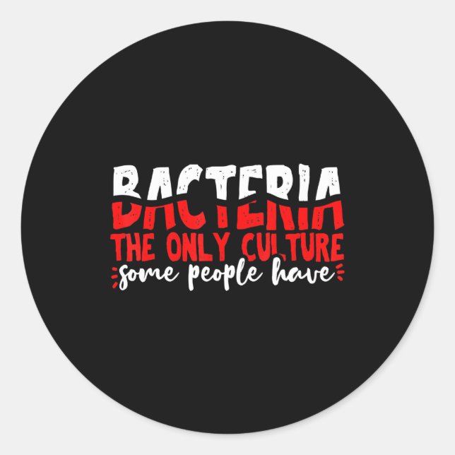 Sticker Rond bacterium microbiology (Devant)