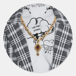 Sticker Rond Bad and Boojee Sceaux Halloween gothiques