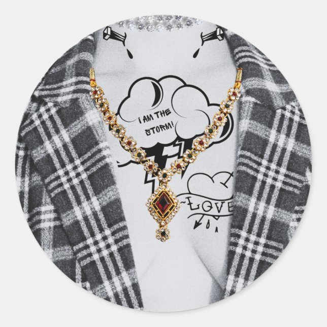 Sticker Rond Bad and Boojee Sceaux Halloween gothiques (Devant)