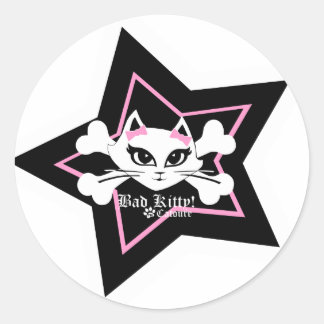 Sticker Rond Bad Kitty Stickerz