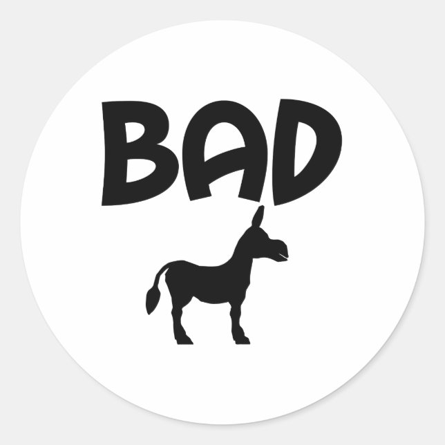 STICKER ROND BADASS FUNNY (Devant)