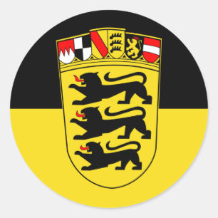 Sticker Rond Bade-Wurtemberg (état, plus grands bras),